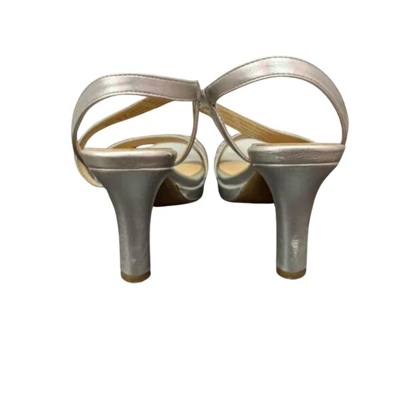 NATURALIZER Silver Rhinestone Sparkle Heels Size 7 - Picture 5 of 7